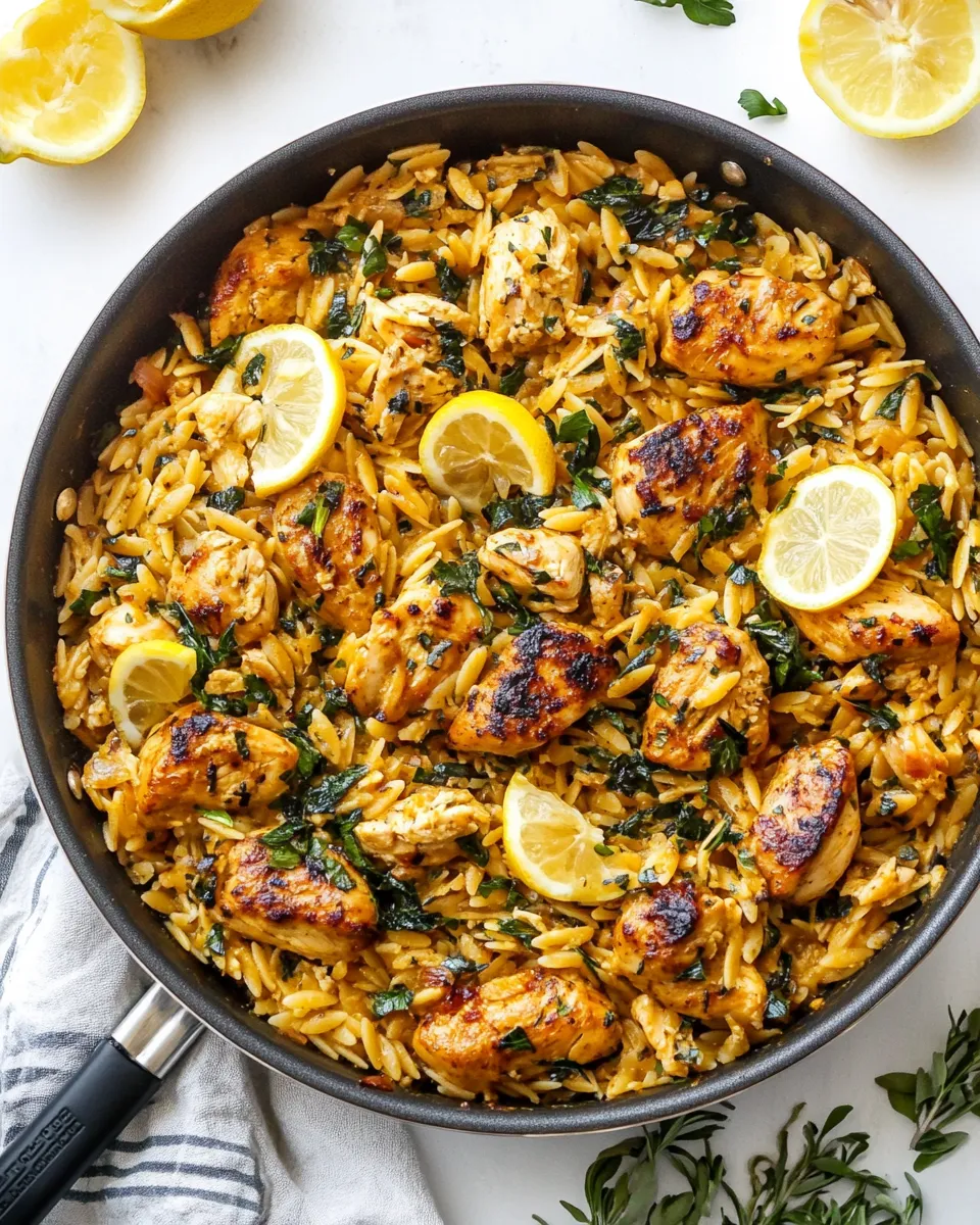 Delicious One-Pan Lemon Chicken Orzo image