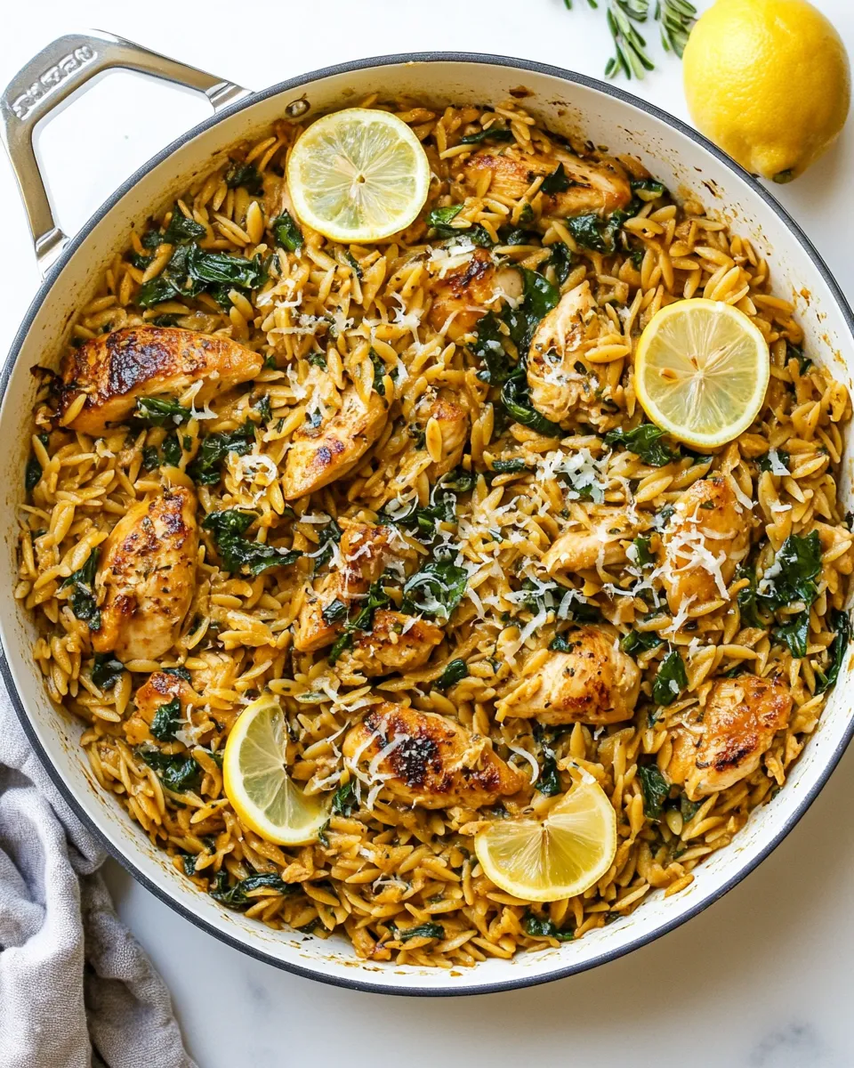Healthy One-Pan Lemon Chicken Orzo recipe photo