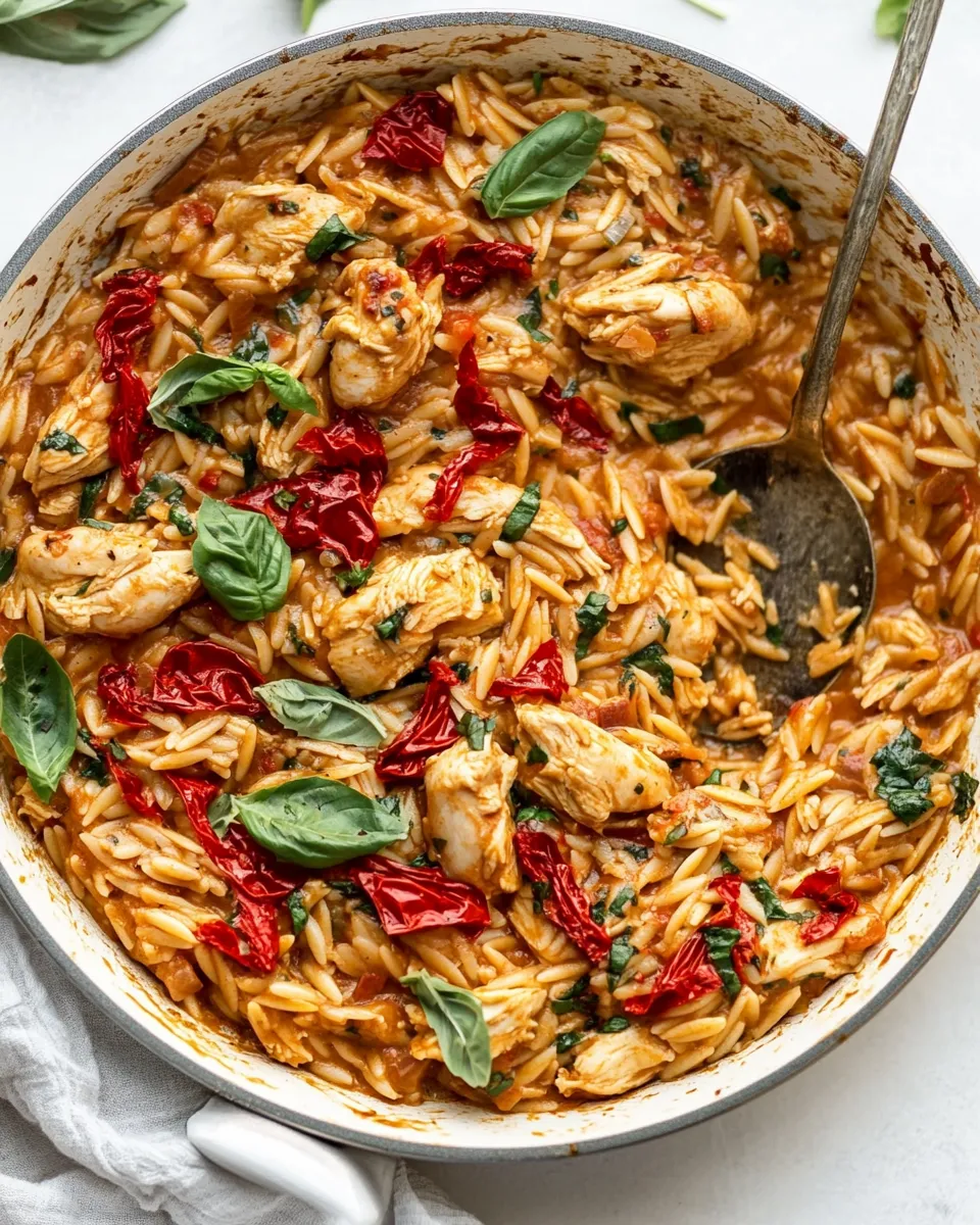 Delicious One-Pan Marry Me Chicken Orzo shot