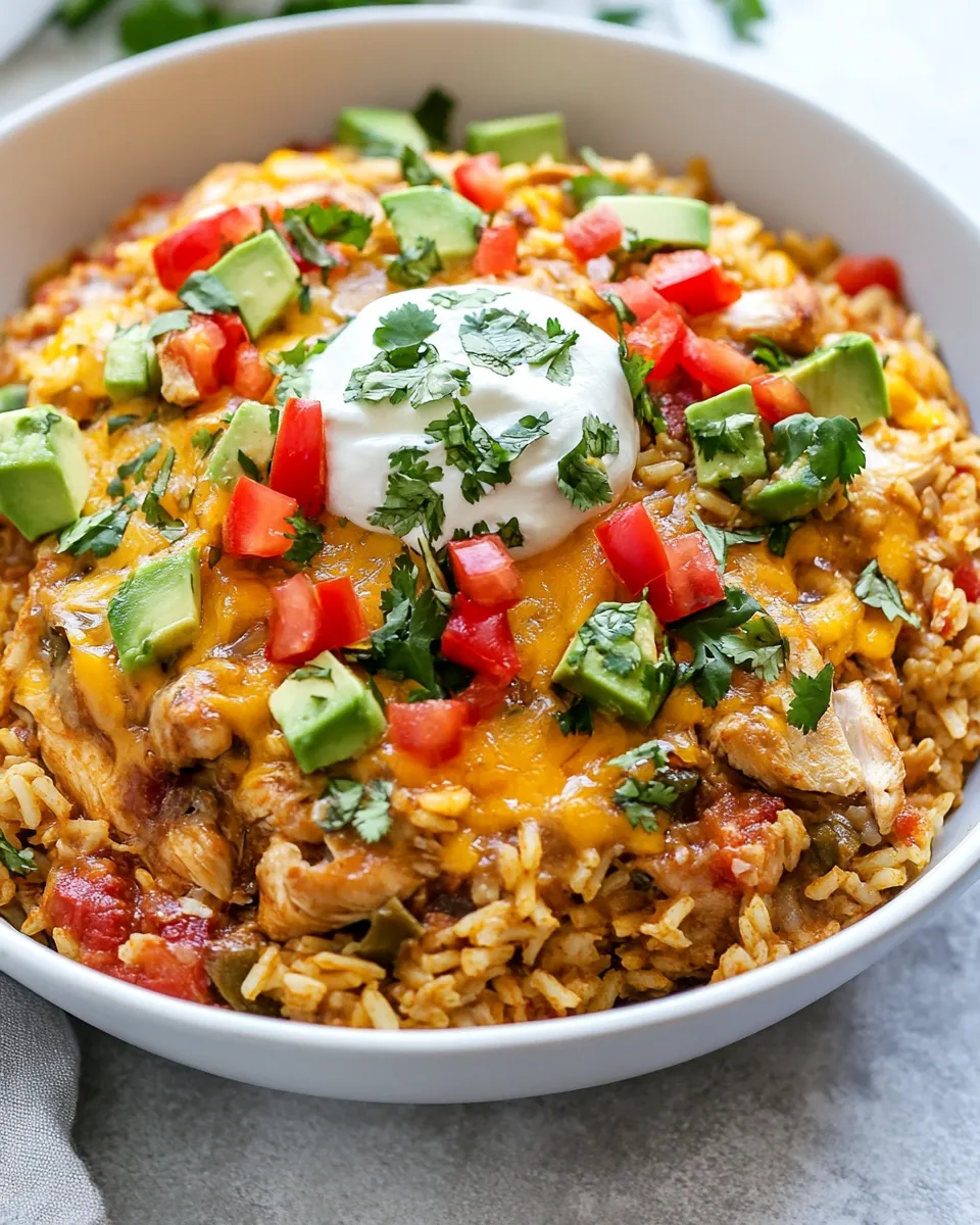 Healthy One-Pan Mexican Chicken and Rice shot