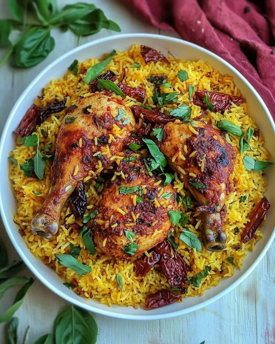 Quick One-Pot Chicken Biryani shot