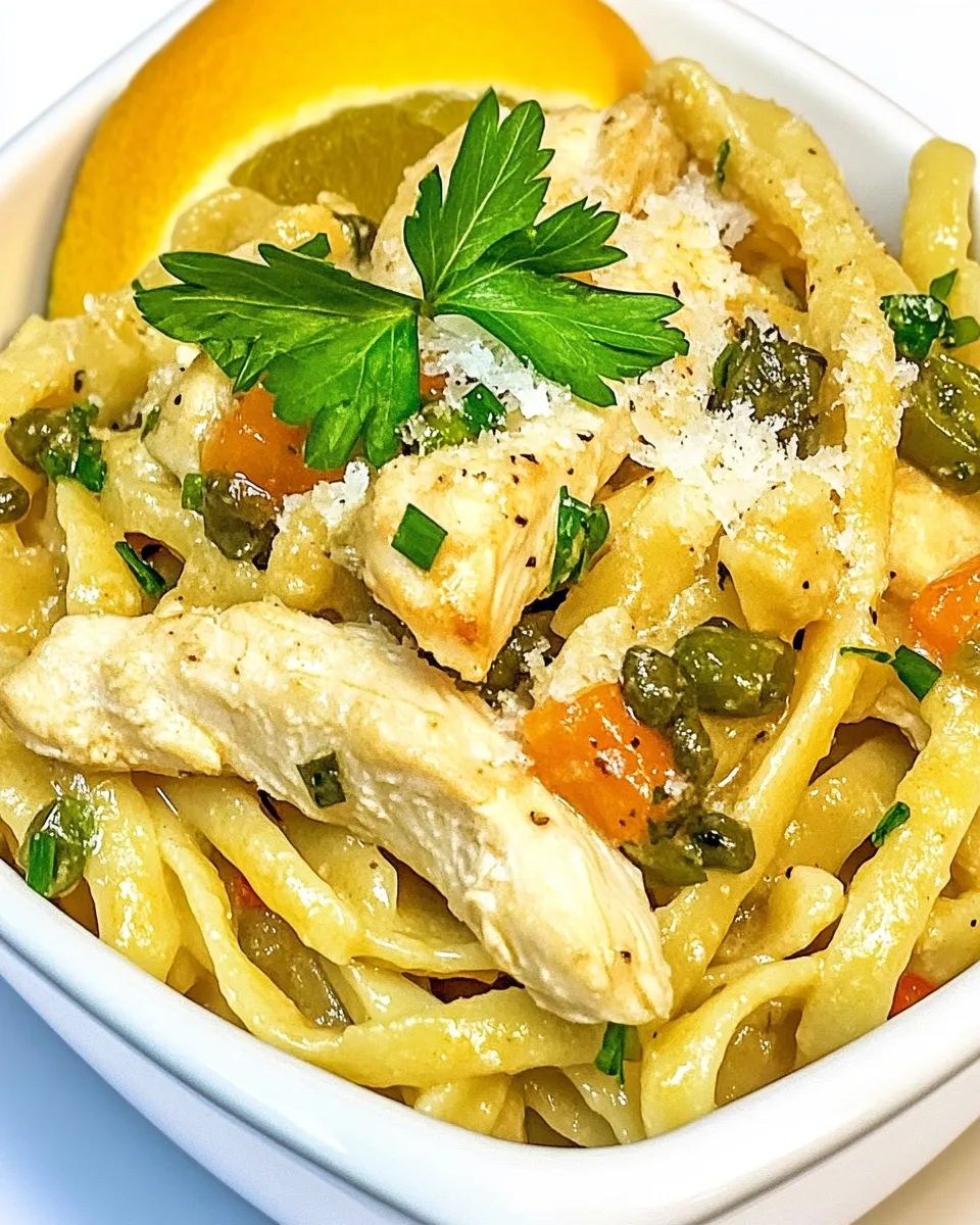 Classic One-Pot Chicken Piccata Pasta dish photo