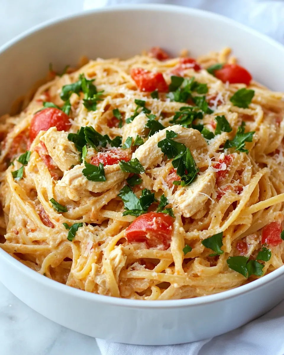 Delicious One-Pot Chicken Spaghetti image
