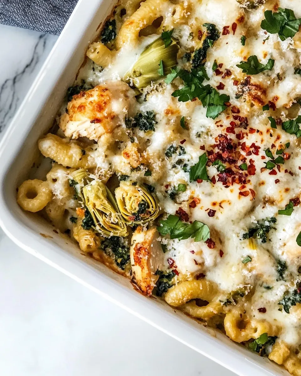 Delicious One-Pot Chicken and Artichoke Cavatappi image