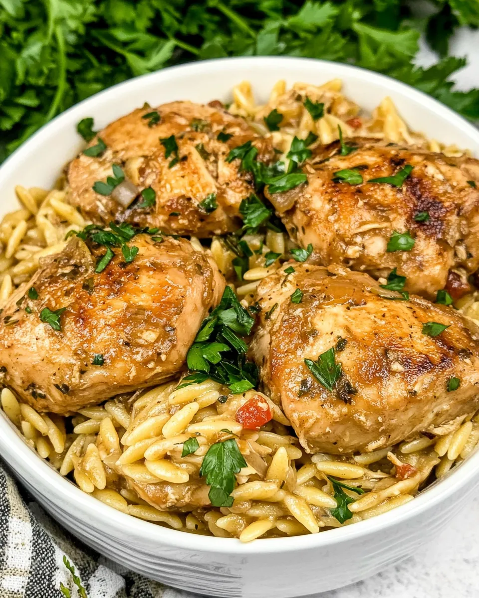 Delicious One-Pot Chicken and Orzo image