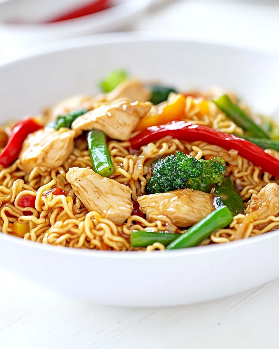 Easy One-Pot Chicken and Veggie Ramen Stir-Fry photo