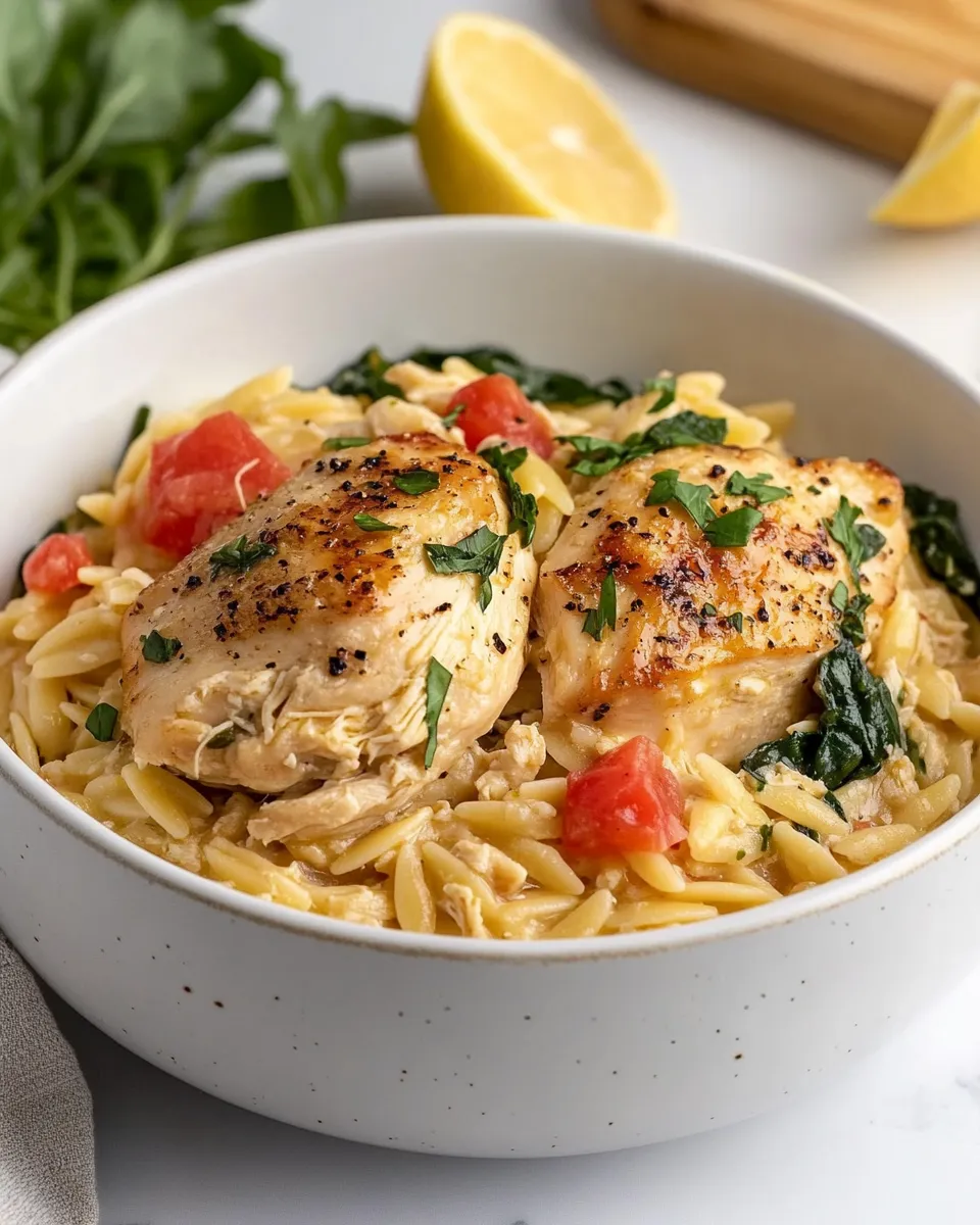Delicious One-Pot Lemon Chicken and Orzo image