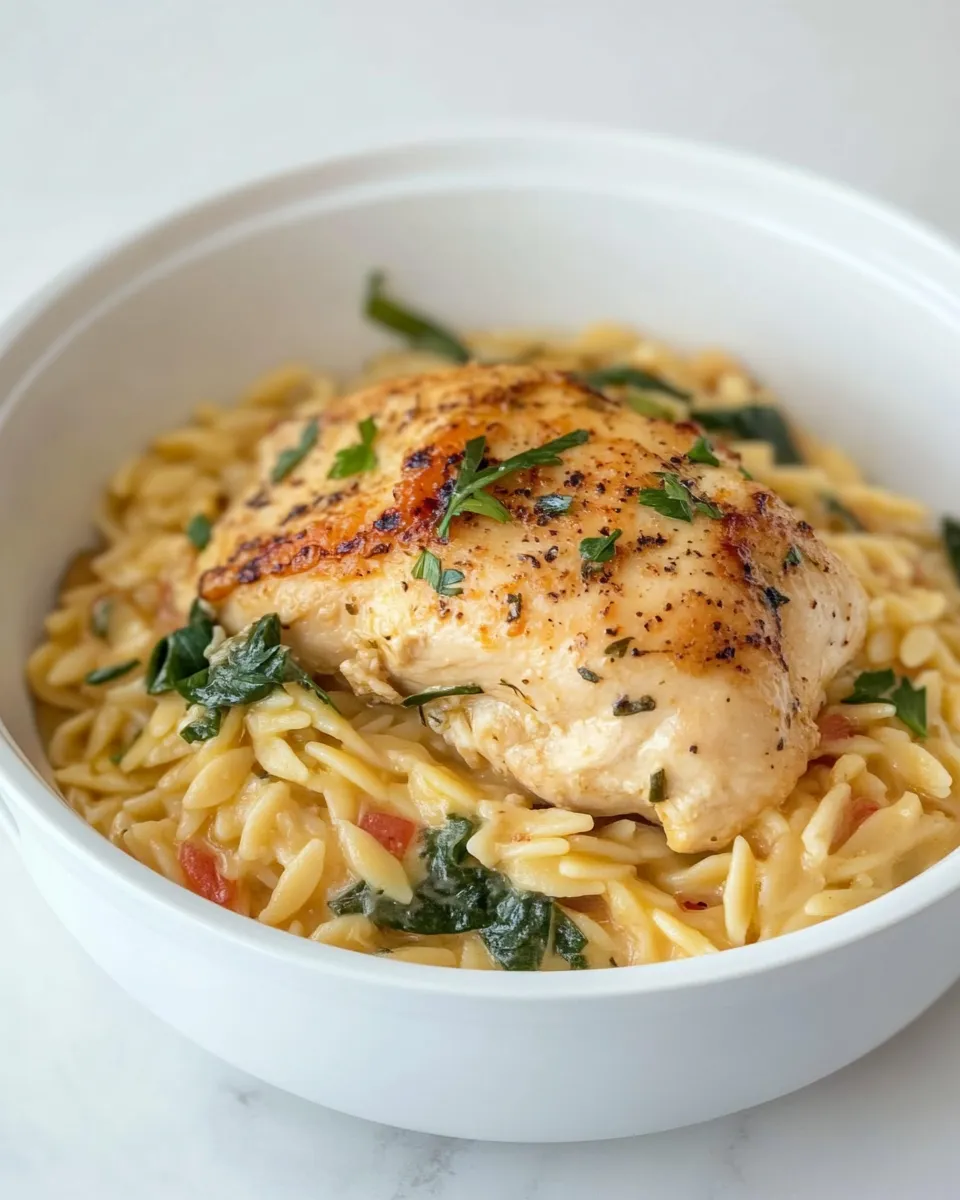 Healthy One-Pot Lemon Chicken and Orzo recipe photo