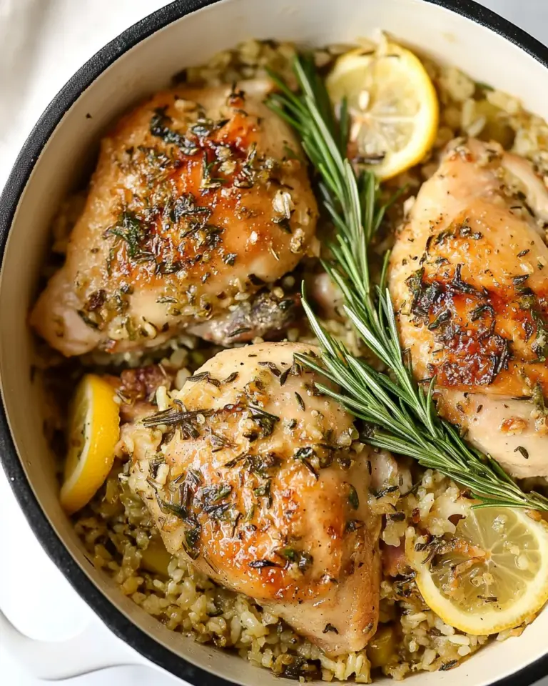 Homemade One-Pot Lemon Garlic Rosemary Chicken and Rice recipe photo