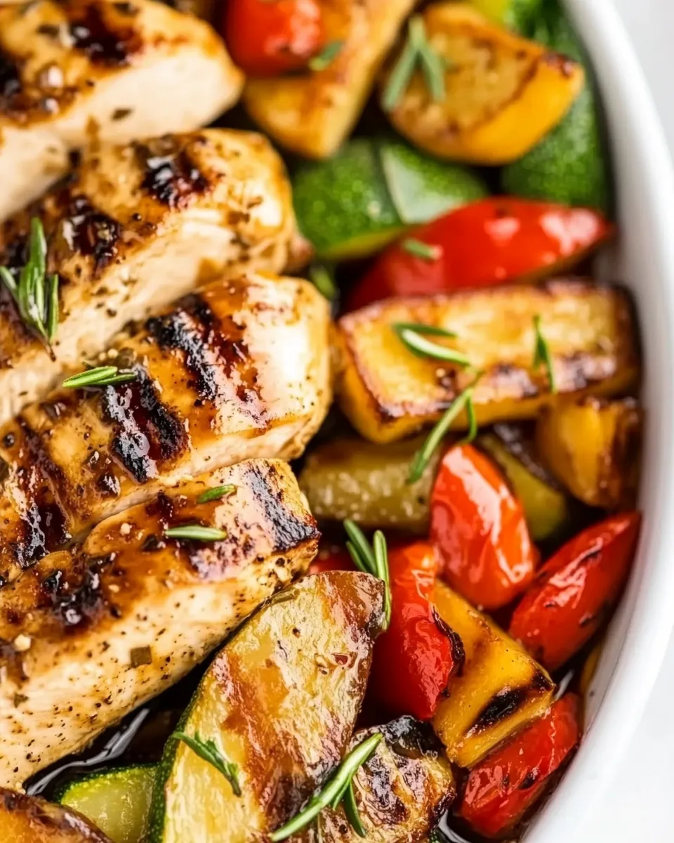 Savory One-Skillet Balsamic Chicken and Vegetables shot