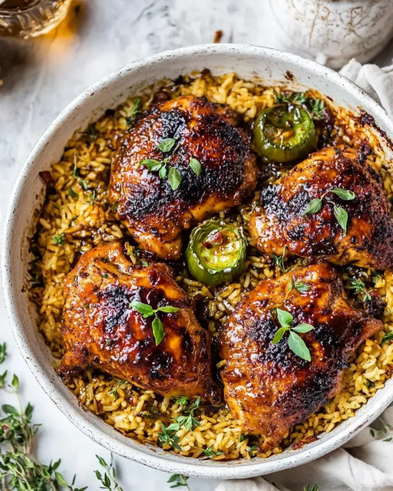 Tasty One Pan Chipotle Honey Chicken and Rice. recipe image