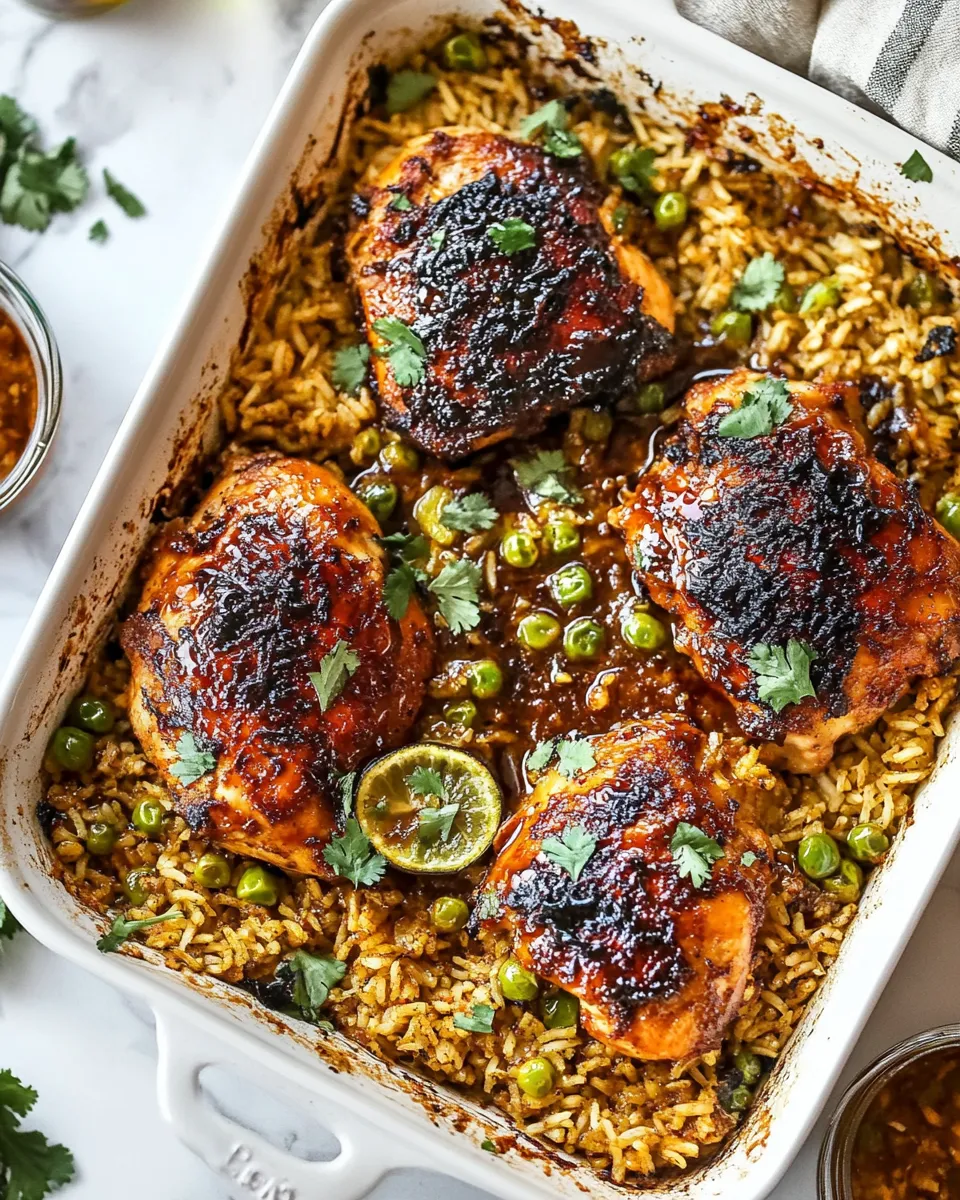 Easy One Pan Chipotle Honey Chicken and Rice. shot