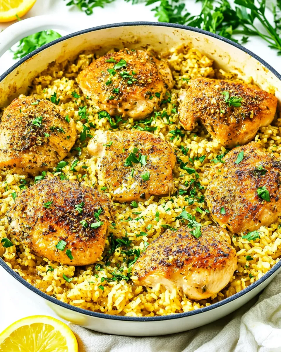 Delicious One Pan Italian Chicken and Rice image