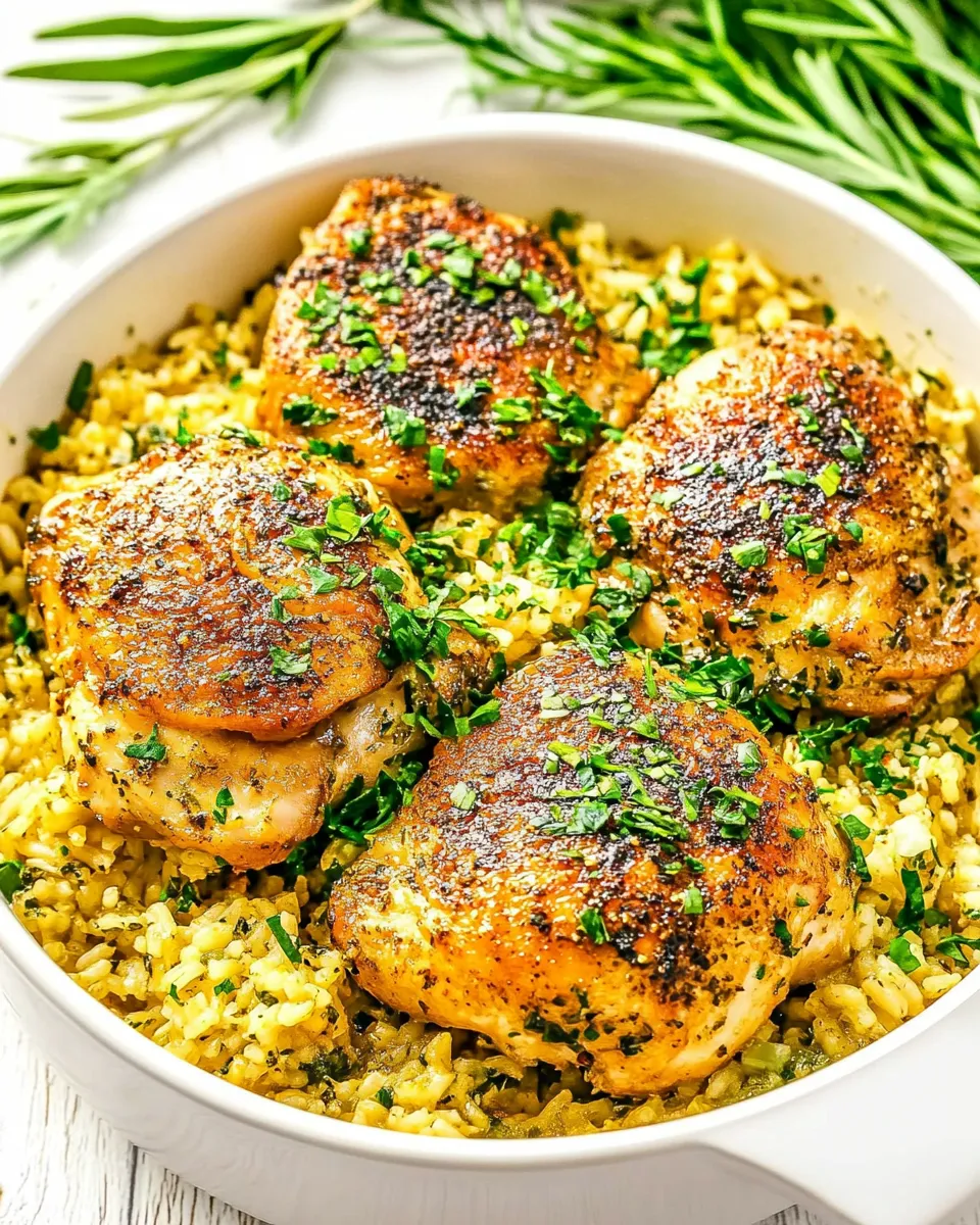 Tasty One Pan Italian Chicken and Rice shot