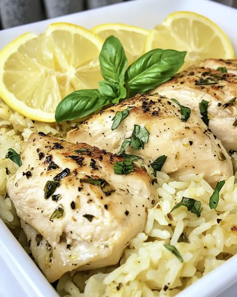 Easy One Pan Lemon Basil Chicken and Rice photo