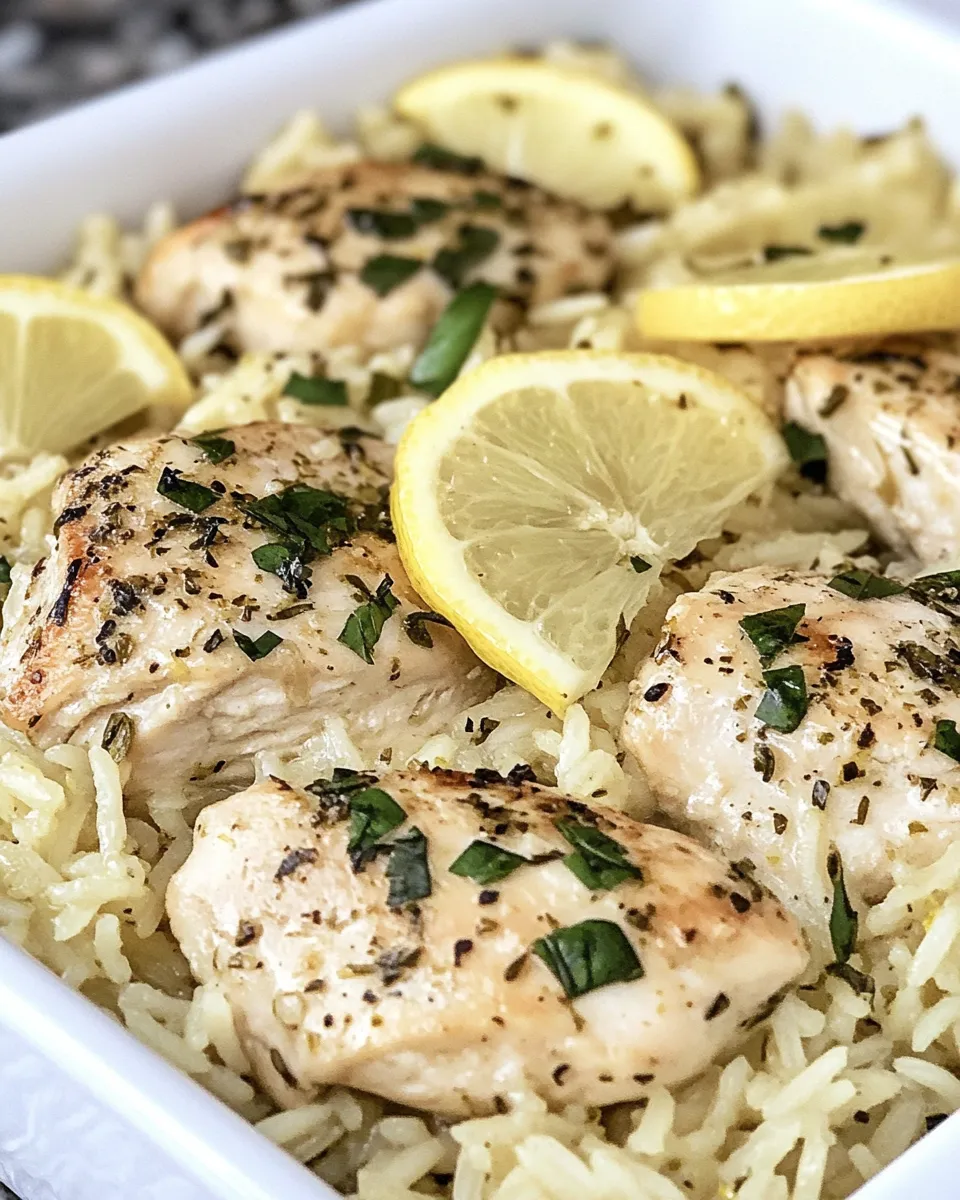 Quick One Pan Lemon Basil Chicken and Rice recipe photo
