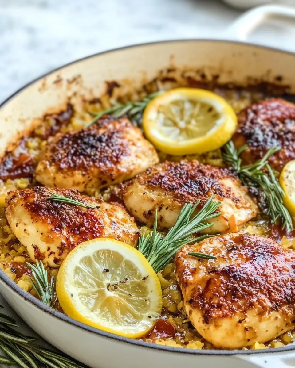 Delicious One Pan Lemon Chicken image