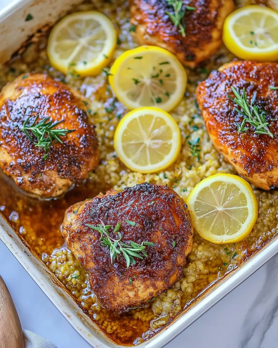 Savory One Pan Lemon Chicken recipe photo