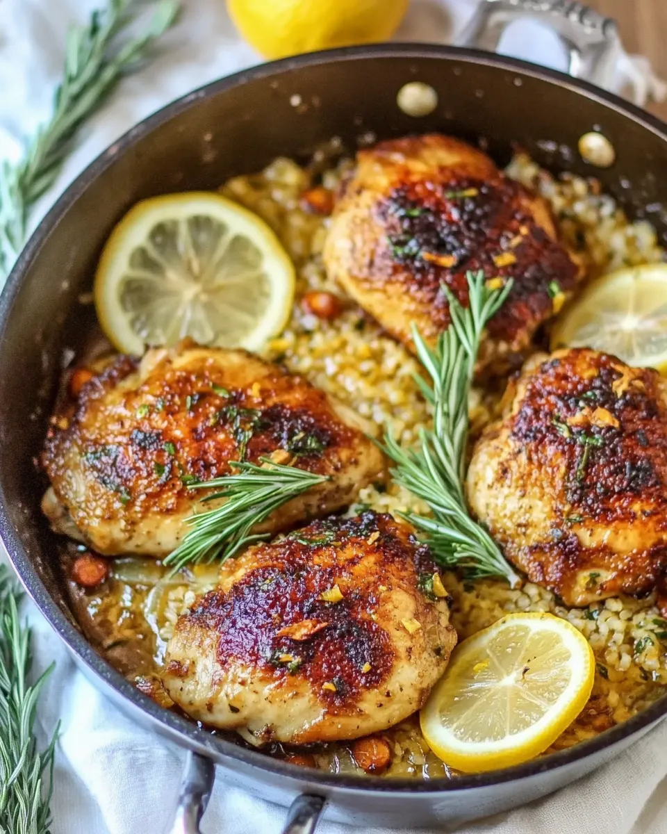 Healthy One Pan Lemon Chicken shot