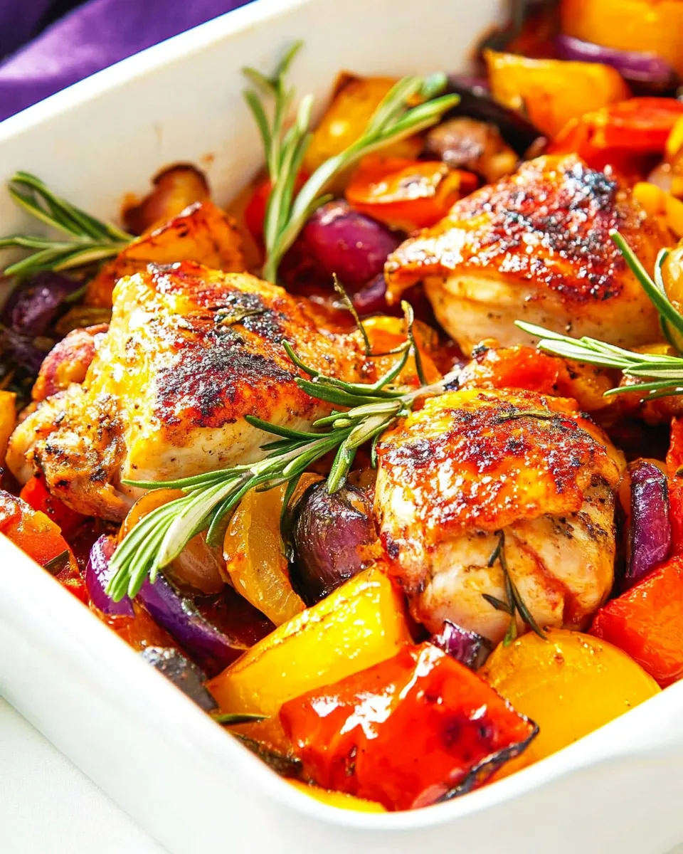 Easy One Pan Mediterranean Chicken food shot