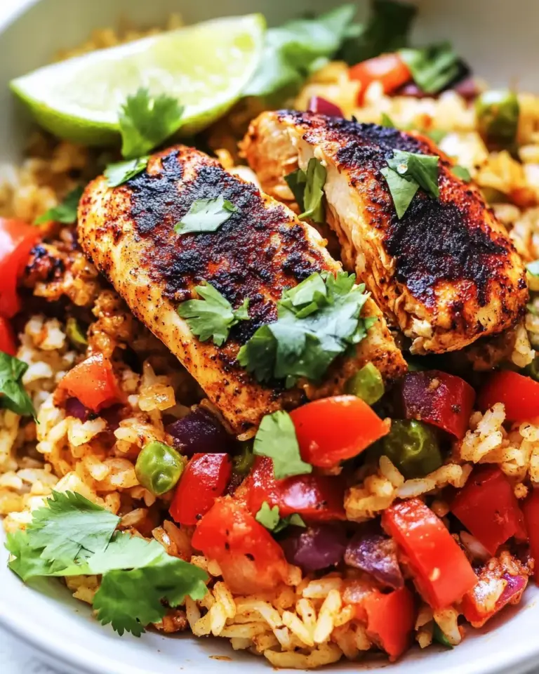 Homemade One Pan Southwest Blackened Cajun Chicken with Rice photo