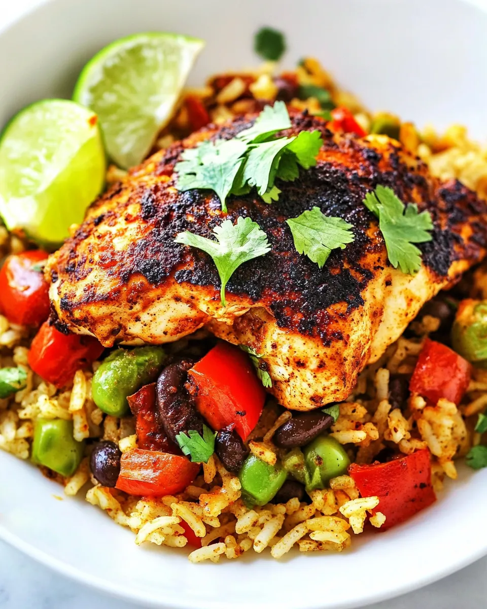 Classic One Pan Southwest Blackened Cajun Chicken with Rice image