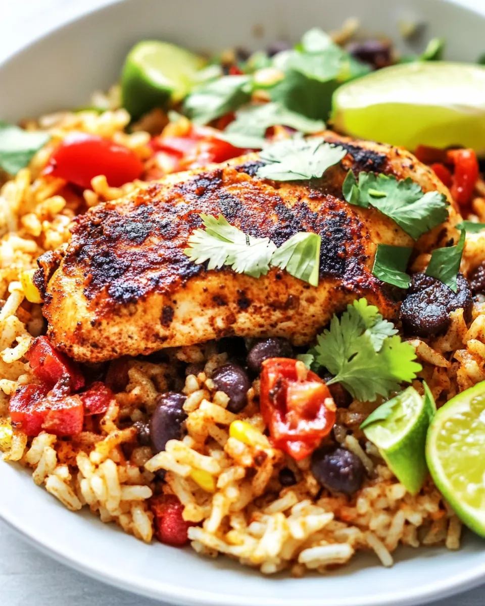 Easy One Pan Southwest Blackened Cajun Chicken with Rice recipe photo