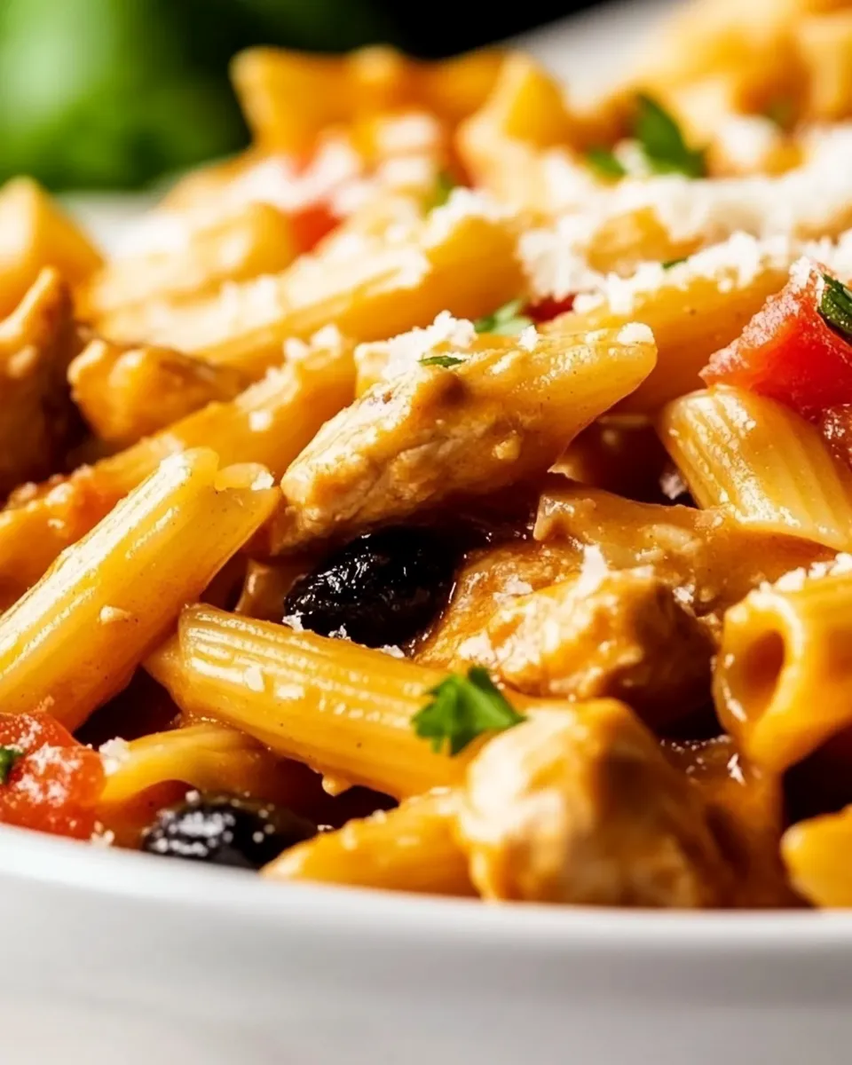 Delicious One Pan Southwest Chicken Alfredo Penne image