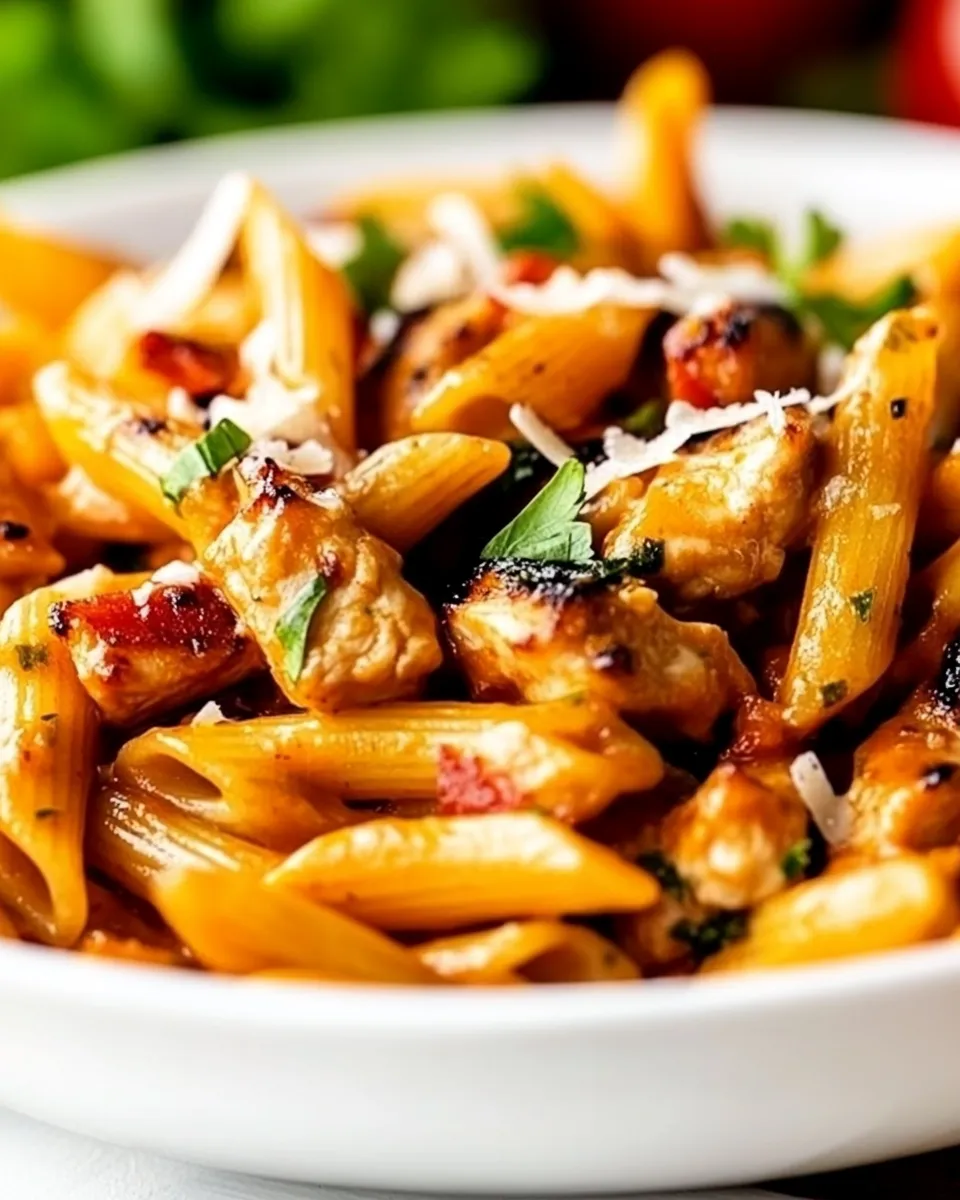Quick One Pan Southwest Chicken Alfredo Penne recipe photo