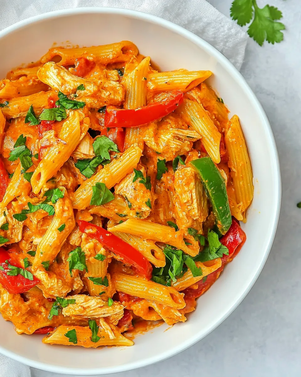 Delicious One Pot Chicken Fajita Pasta recipe image