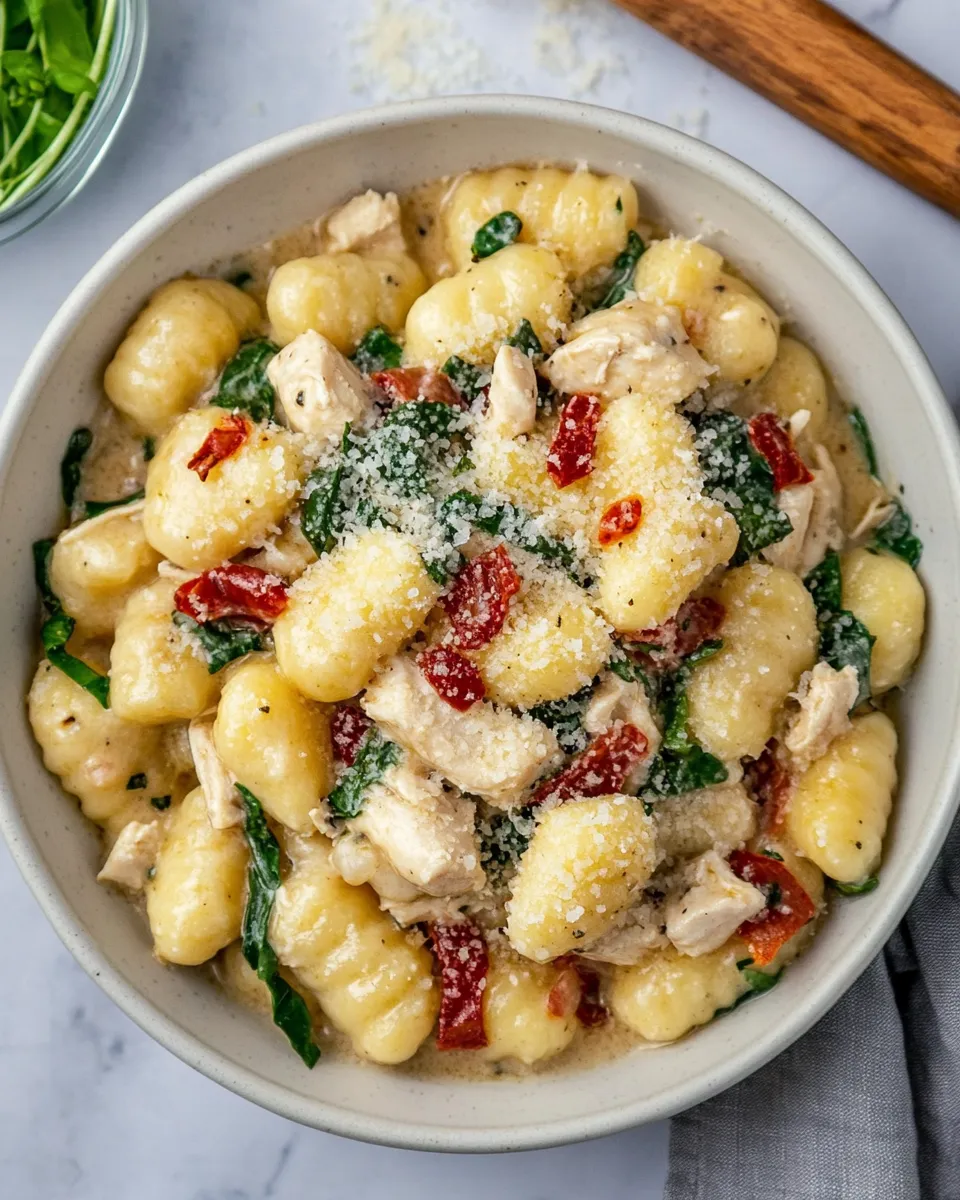 Easy One Pot Chicken Florentine Gnocchi photo