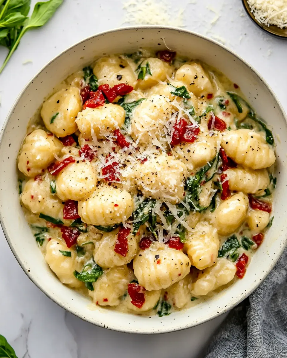 Delicious One Pot Chicken Florentine Gnocchi image