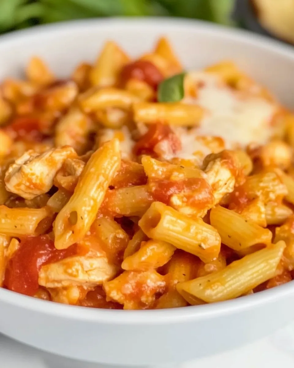 Delicious One Pot Chicken Parmesan Pasta dish photo