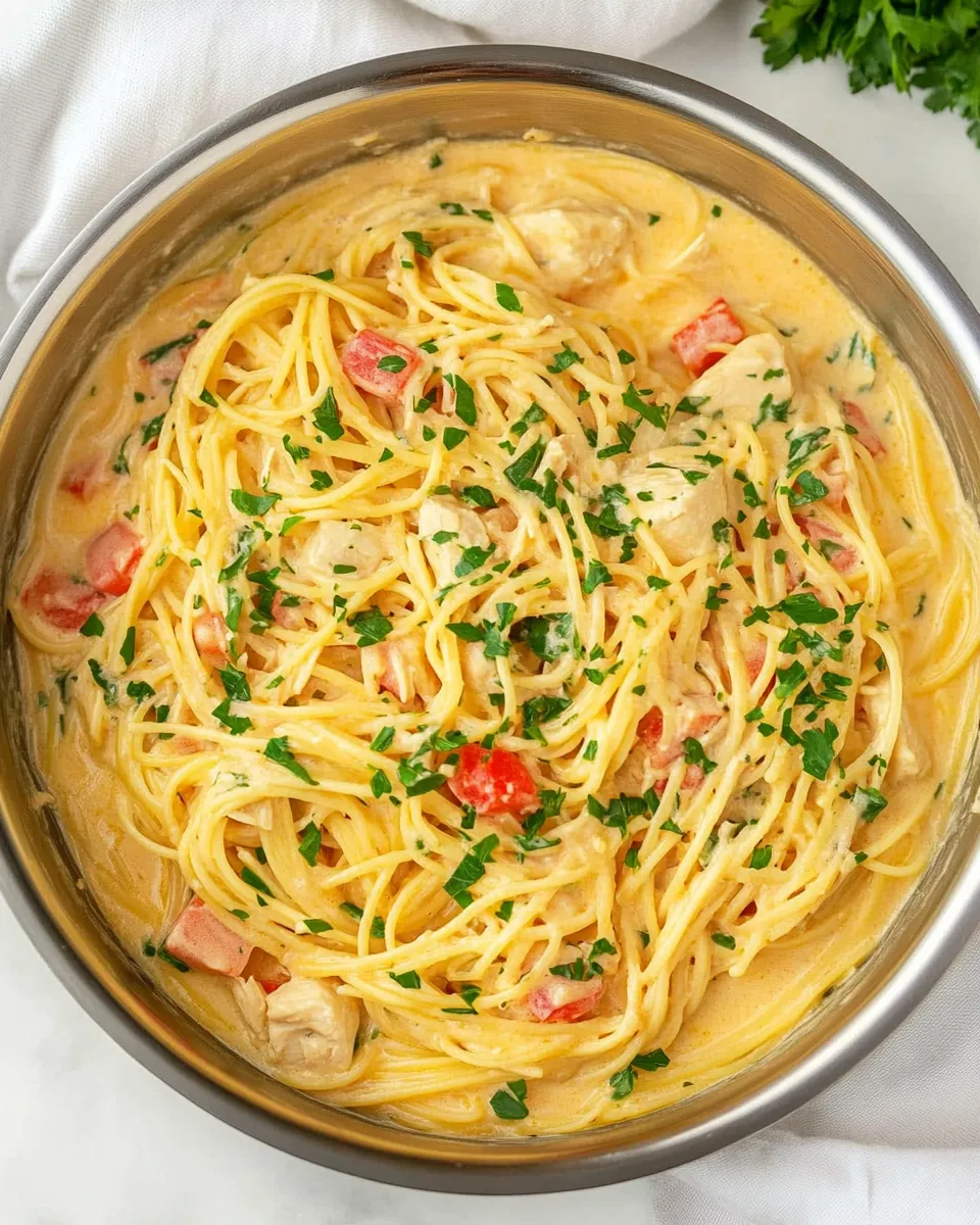 Delicious One Pot Chicken Spaghetti image