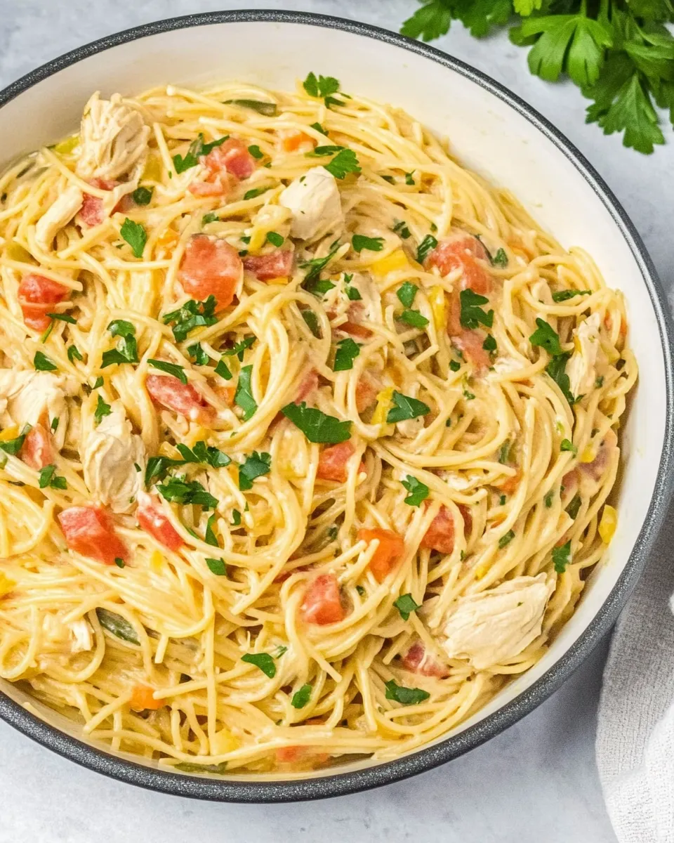 Quick One Pot Chicken Spaghetti recipe photo