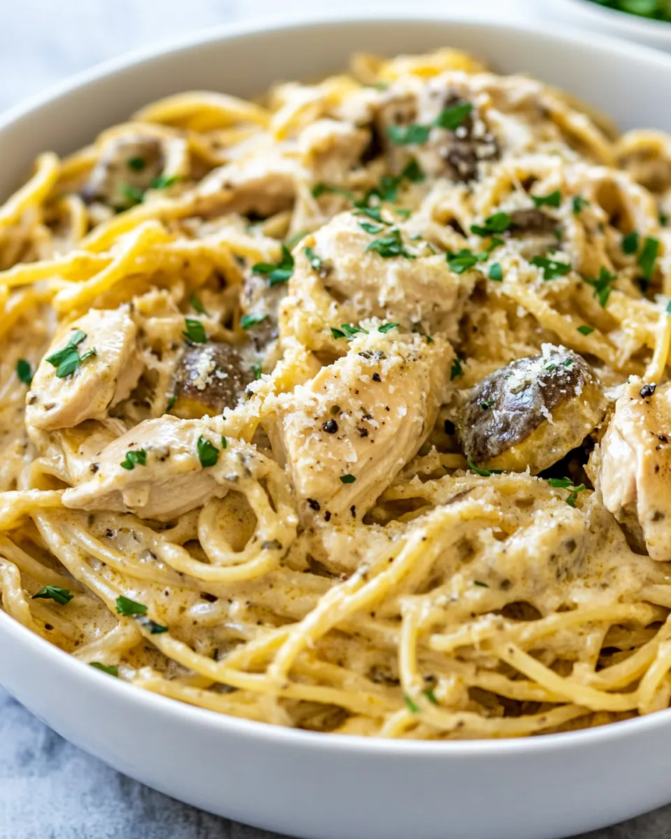 Delicious One Pot Chicken Tetrazzini dish photo