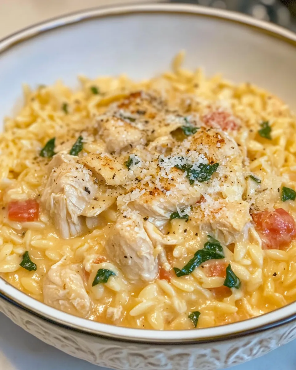 Delicious One Pot Chicken and Orzo Recipe image