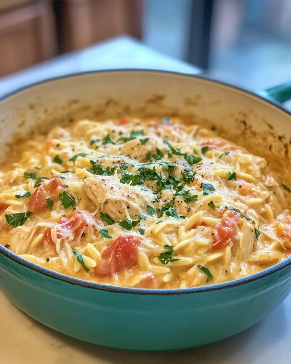 Quick One Pot Chicken and Orzo Recipe dish photo