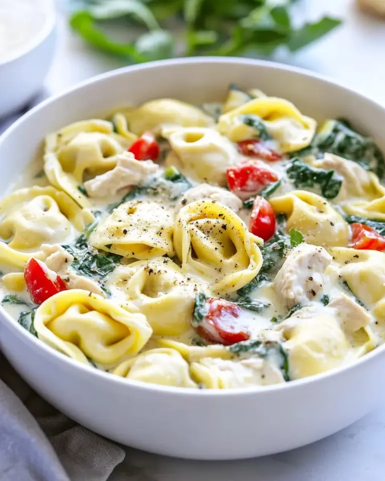 Easy One Pot Creamy Parmesan Chicken Tortellini photo