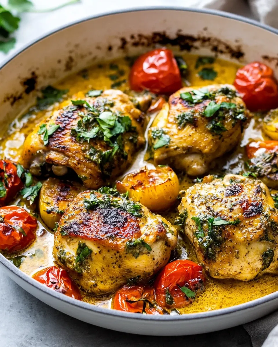 Delicious One Pot Creamy Tuscan Chicken (Paleo, Keto, Whole30) image