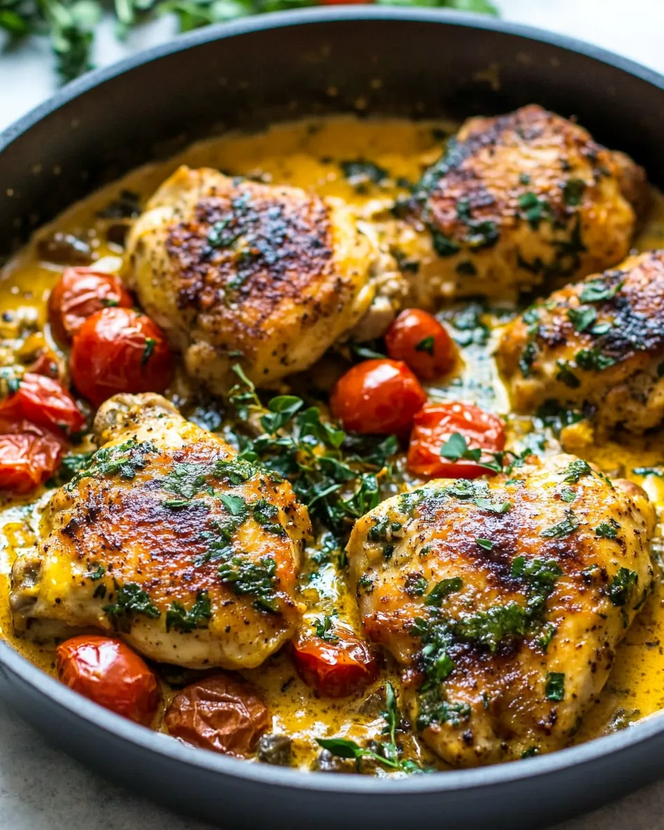 Healthy One Pot Creamy Tuscan Chicken (Paleo, Keto, Whole30) recipe photo