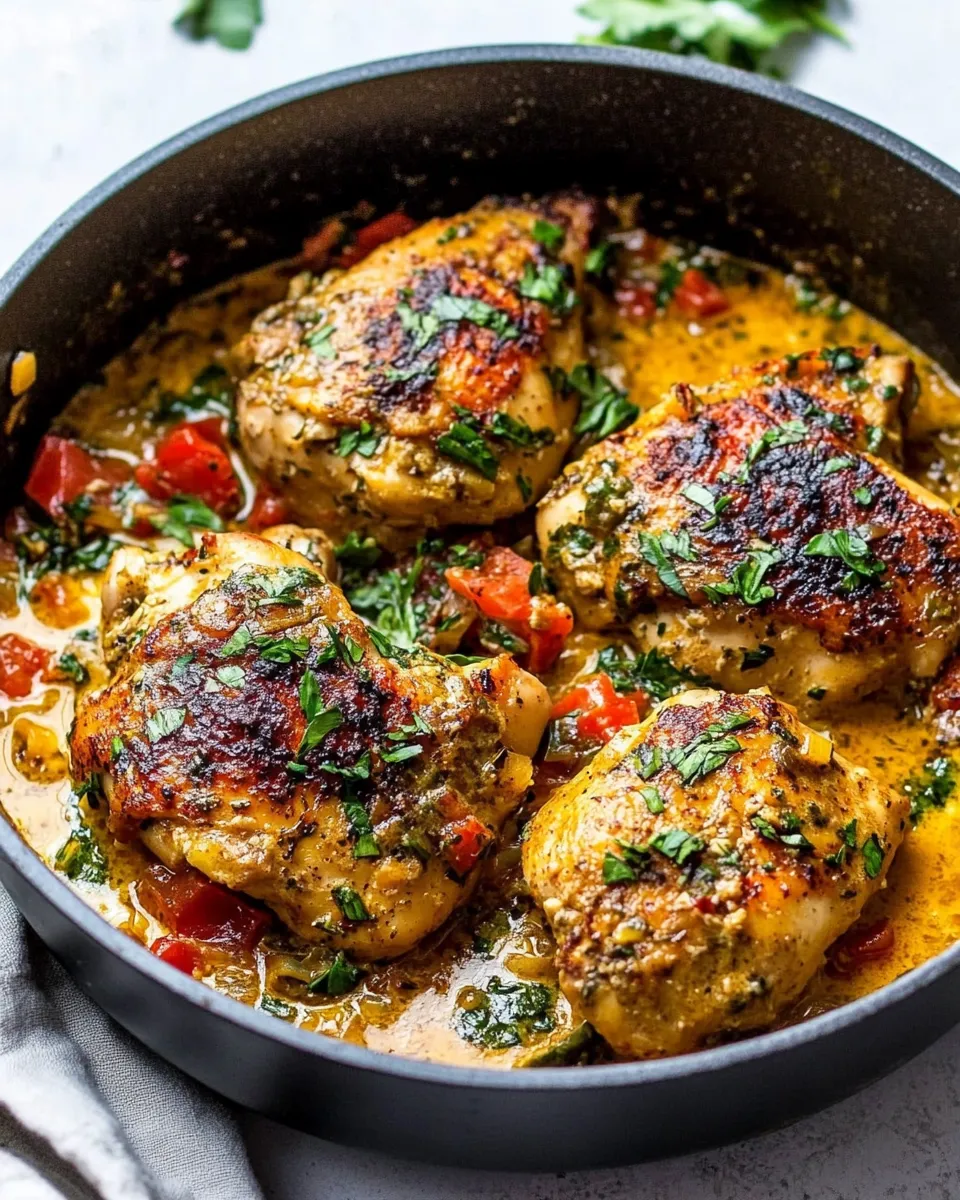 Quick One Pot Creamy Tuscan Chicken (Paleo, Keto, Whole30) shot