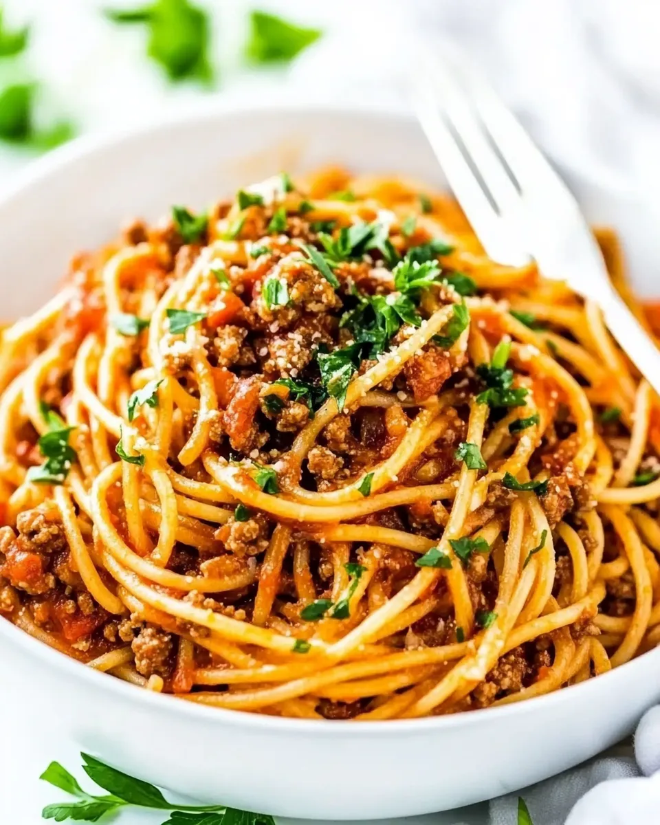 Easy One Pot Ground Turkey Spaghetti photo