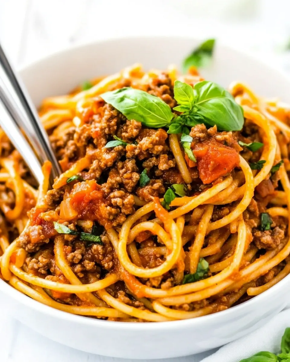 Quick One Pot Ground Turkey Spaghetti recipe photo