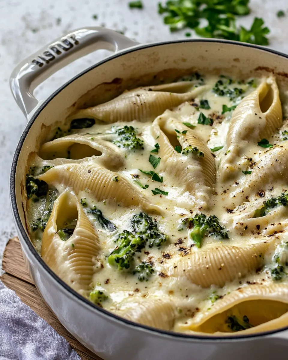 Best One Pot Spinach Broccoli Ricotta Stuffed Shells. recipe photo