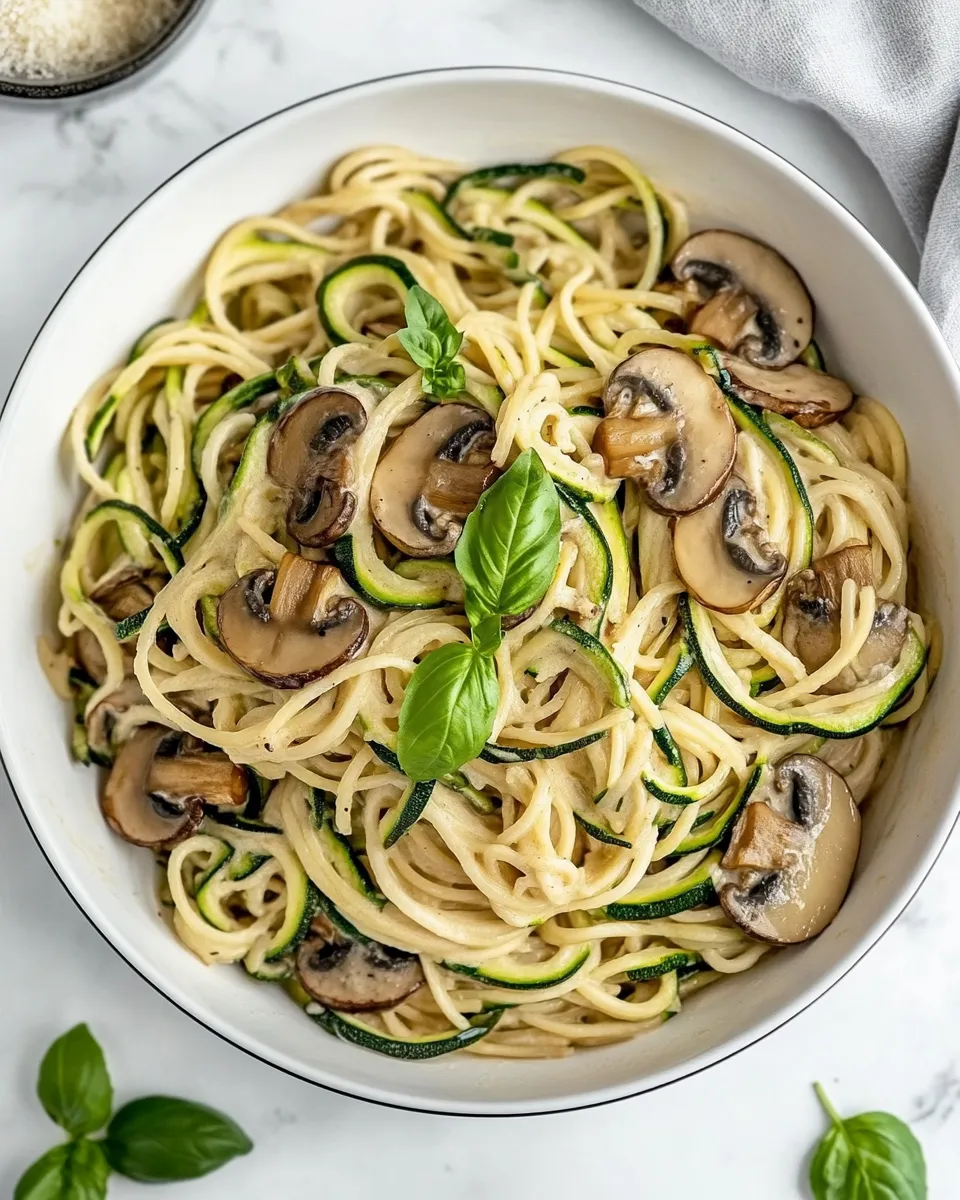 Easy One Pot Zucchini and Mushroom Spaghetti photo