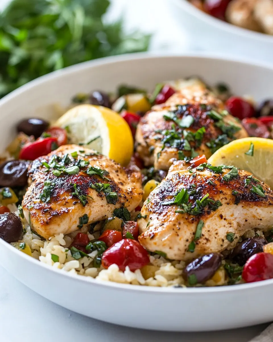 Delicious One Skillet Greek Chicken image