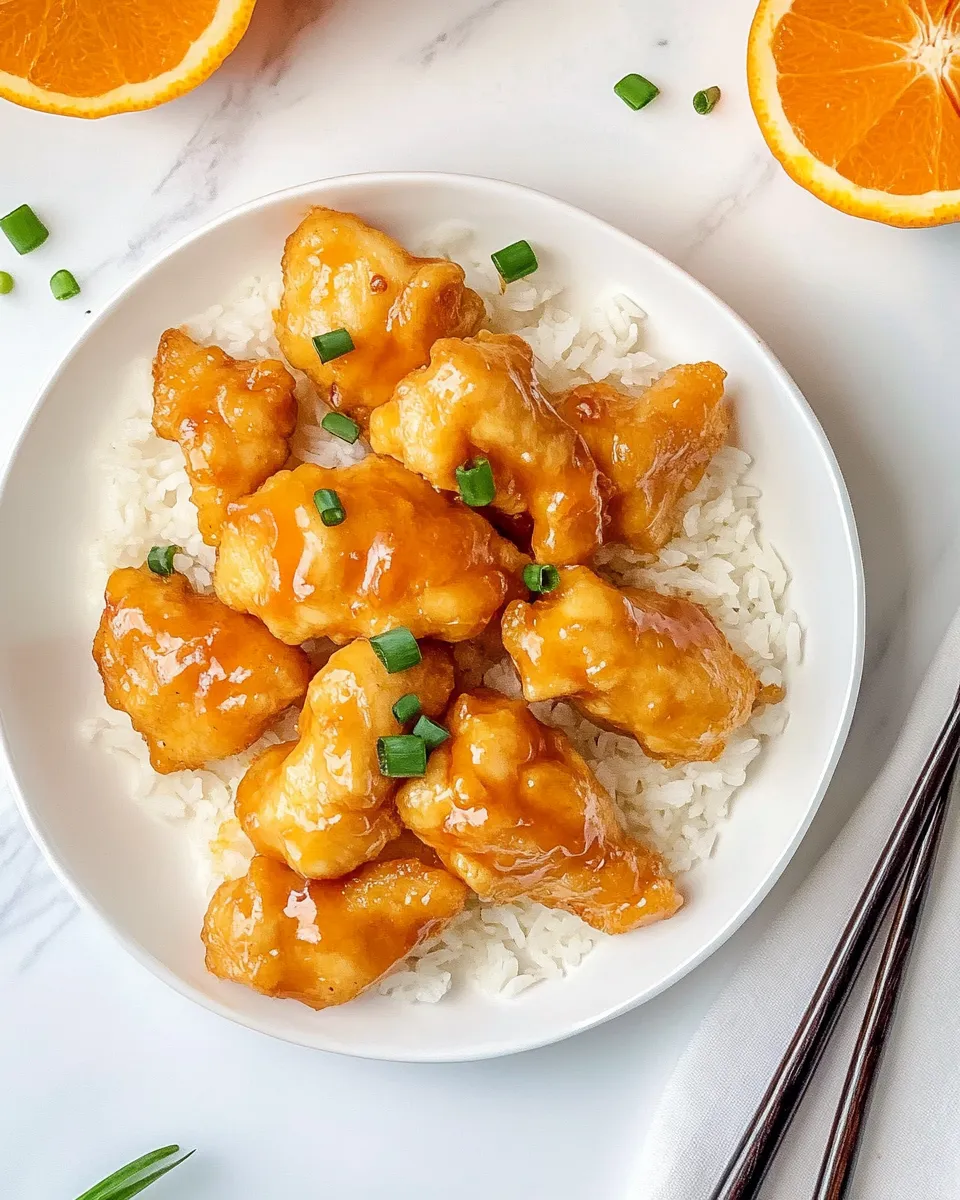 Easy Orange Chicken Recipe shot