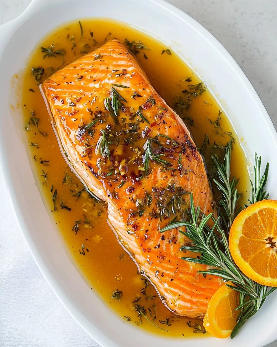 Delicious Orange Glazed Salmon with Rosemary recipe photo