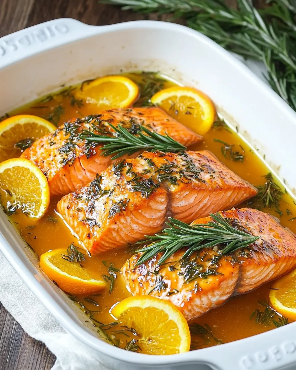 Healthy Orange Glazed Salmon with Rosemary dish photo